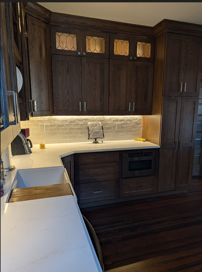 Walnut kitchen detail